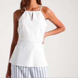 BANANA REPUBLIC Sadie Stripped High Neck Top, Sz 4
